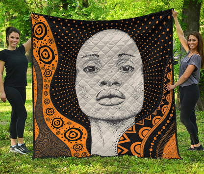 African Woman Print Quilt