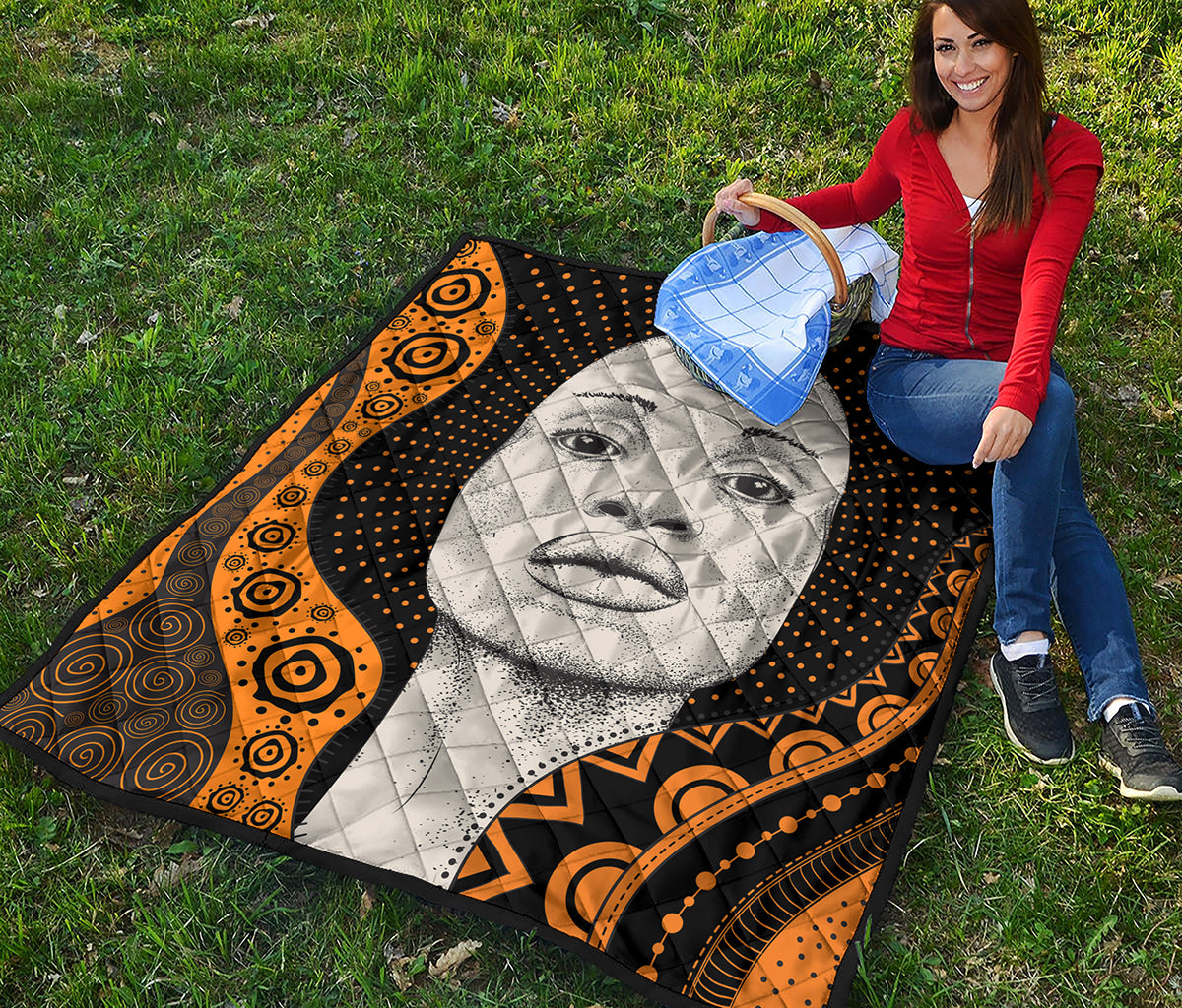 African Woman Print Quilt