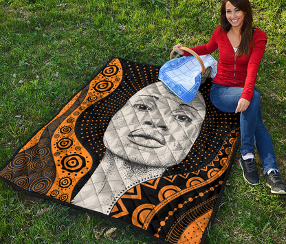 African Woman Print Quilt