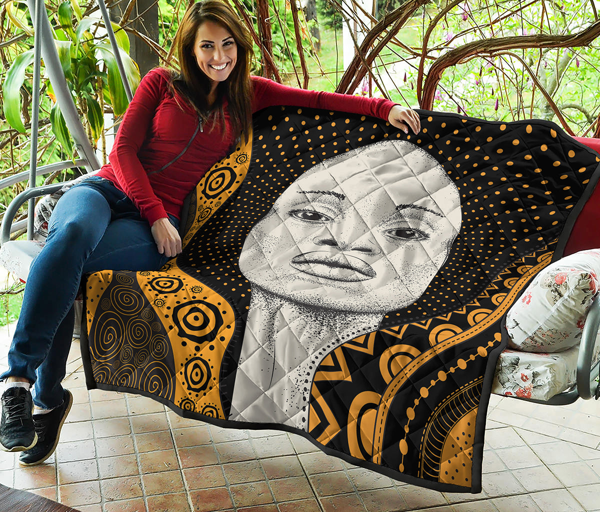 African Woman Print Quilt
