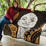 African Woman Print Quilt