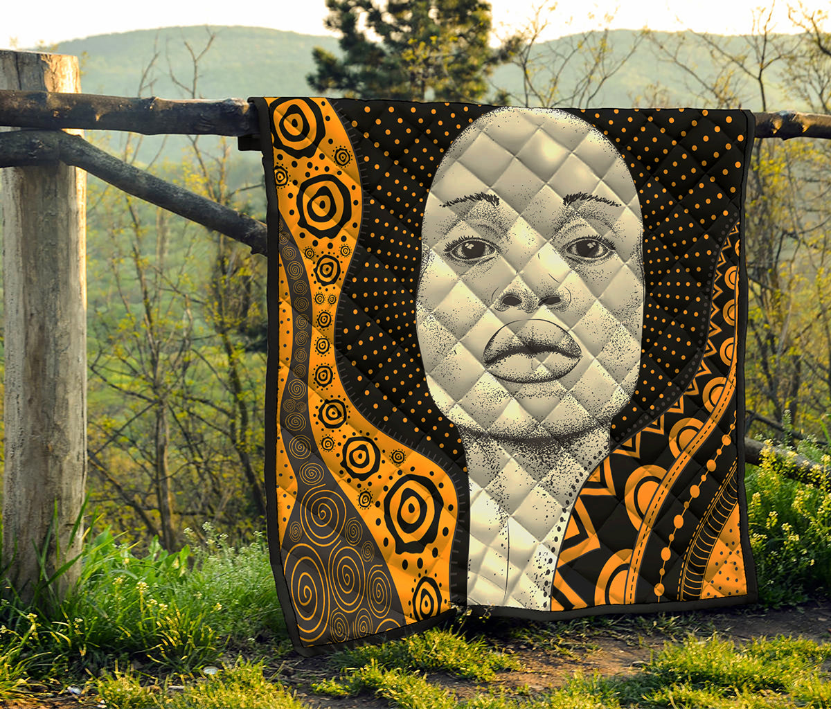 African Woman Print Quilt
