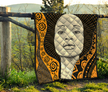 African Woman Print Quilt