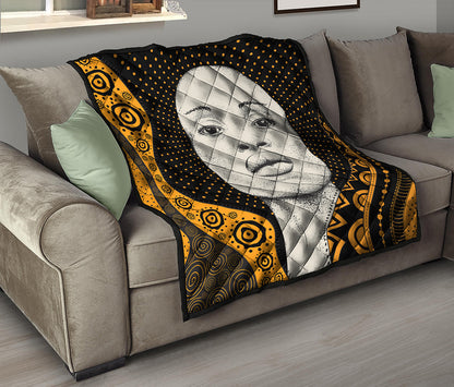 African Woman Print Quilt