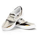 African Woman Print White Slip On Sneakers