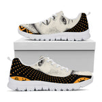 African Woman Print White Sneakers