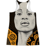 African Woman Print Women's Racerback Tank Top