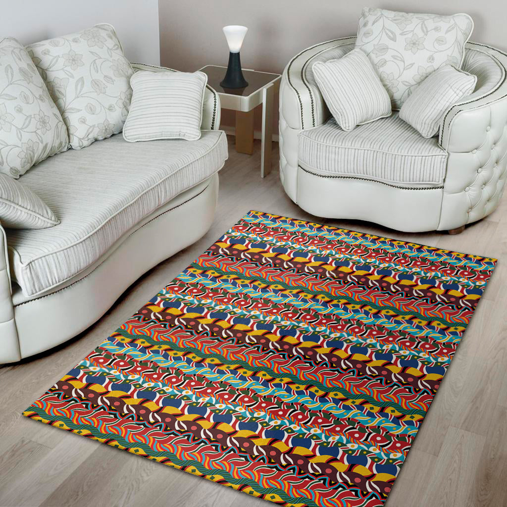 Afro African Ethnic Pattern Print Area Rug