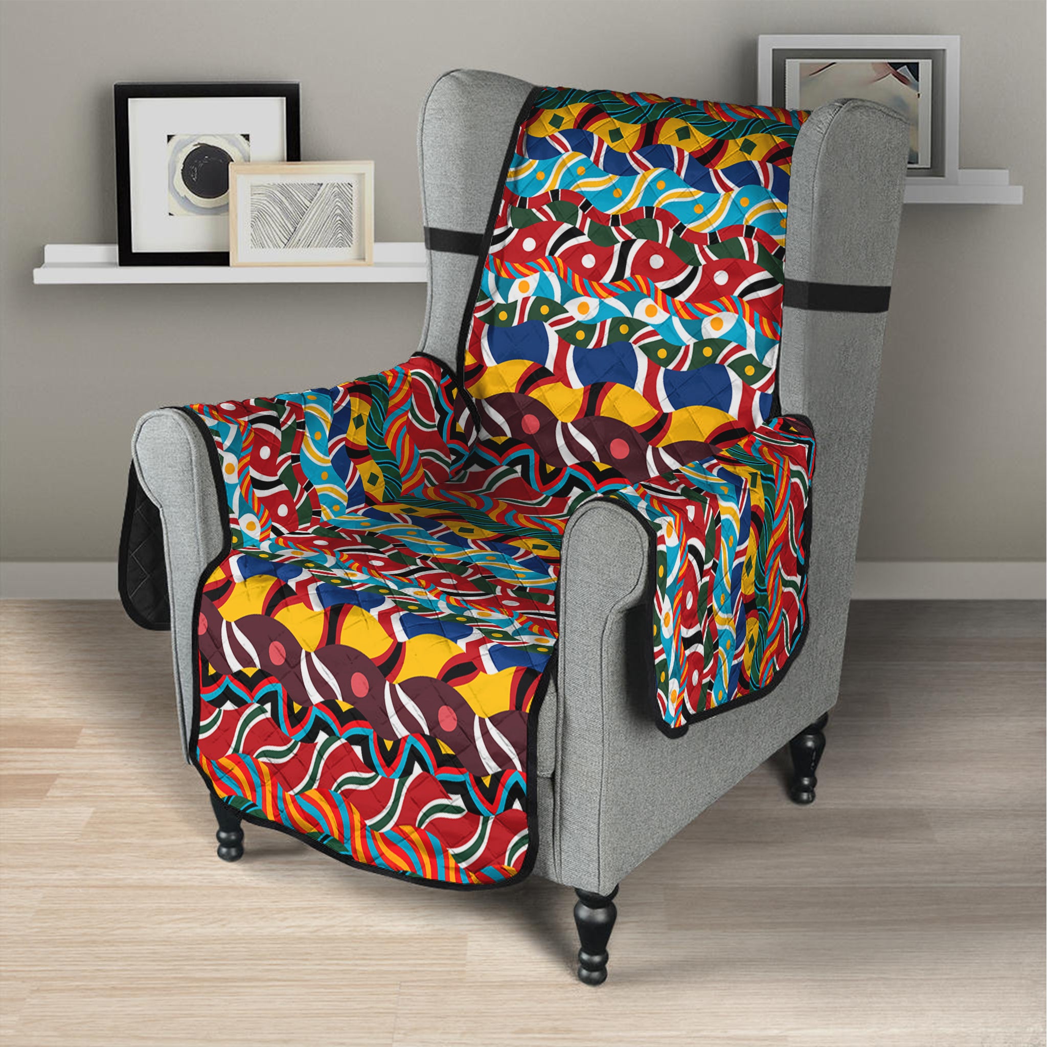 Afro African Ethnic Pattern Print Armchair Protector