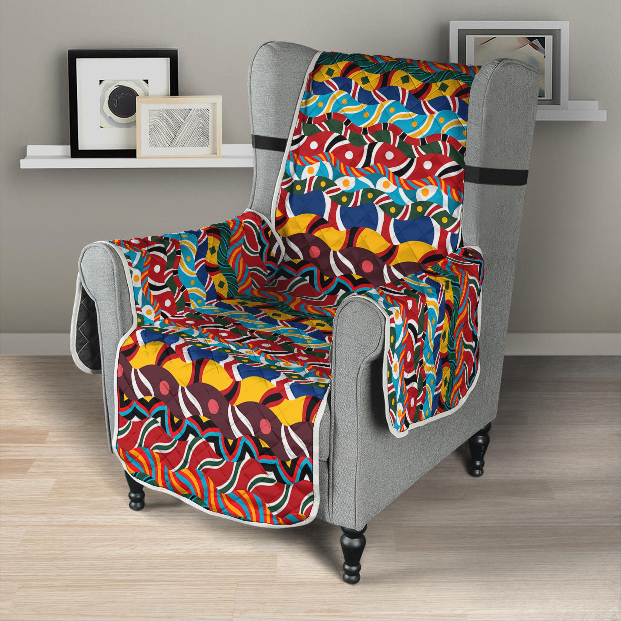 Afro African Ethnic Pattern Print Armchair Protector