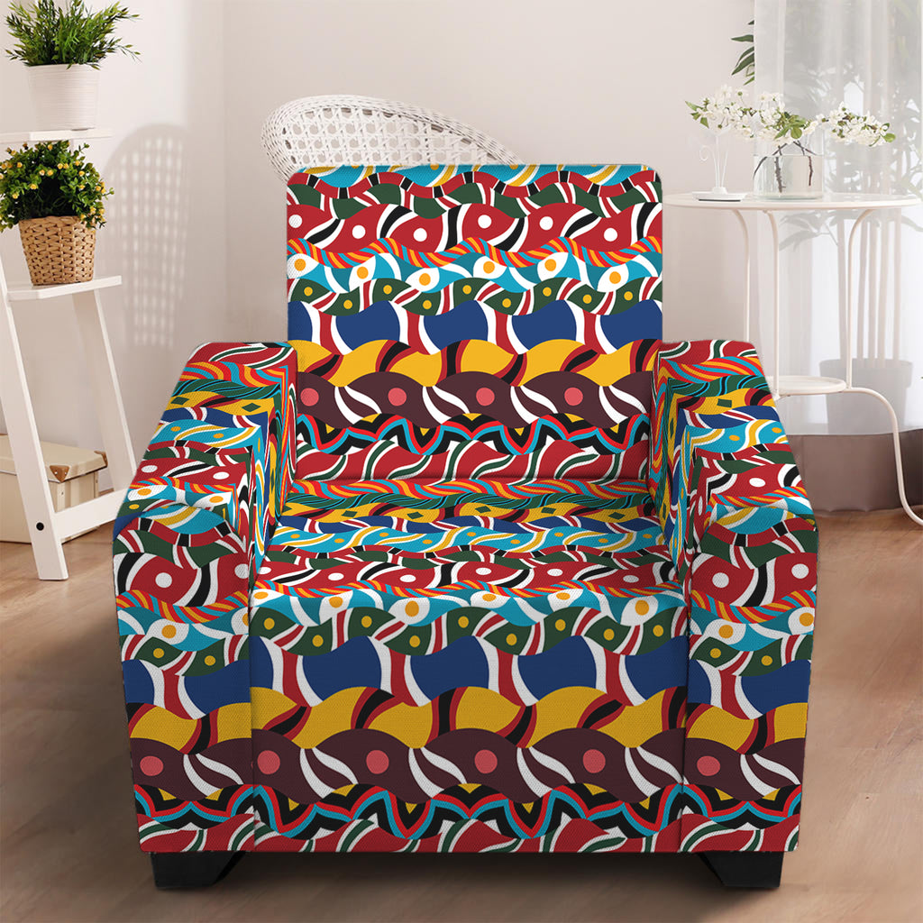 Afro African Ethnic Pattern Print Armchair Slipcover