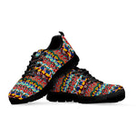 Afro African Ethnic Pattern Print Black Sneakers