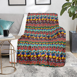 Afro African Ethnic Pattern Print Blanket