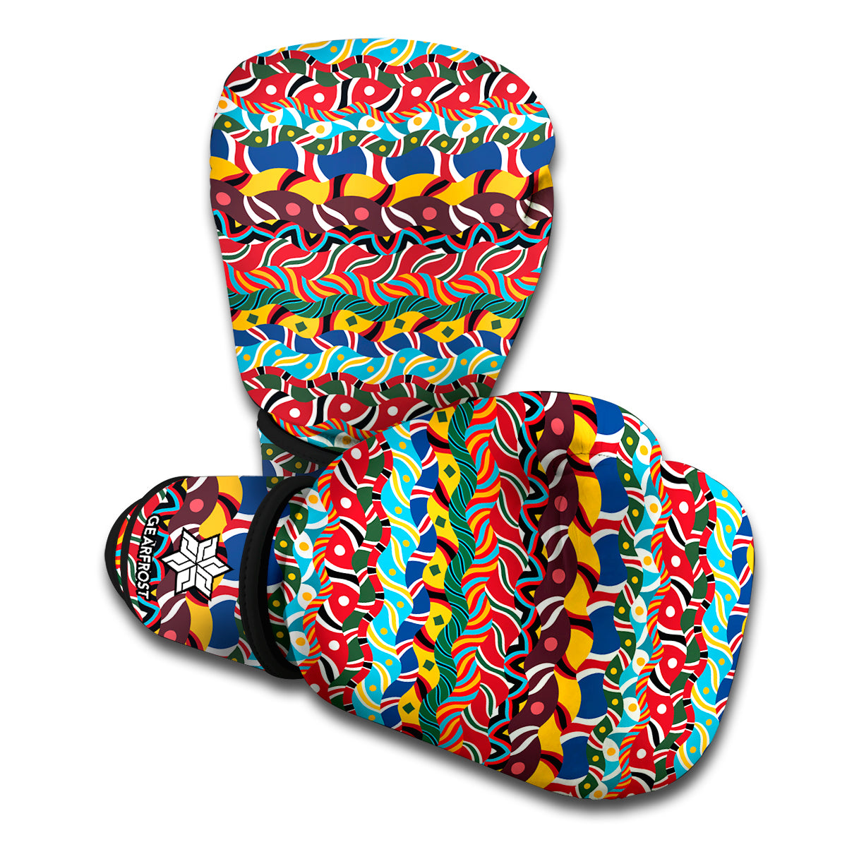 Afro African Ethnic Pattern Print Boxing Gloves