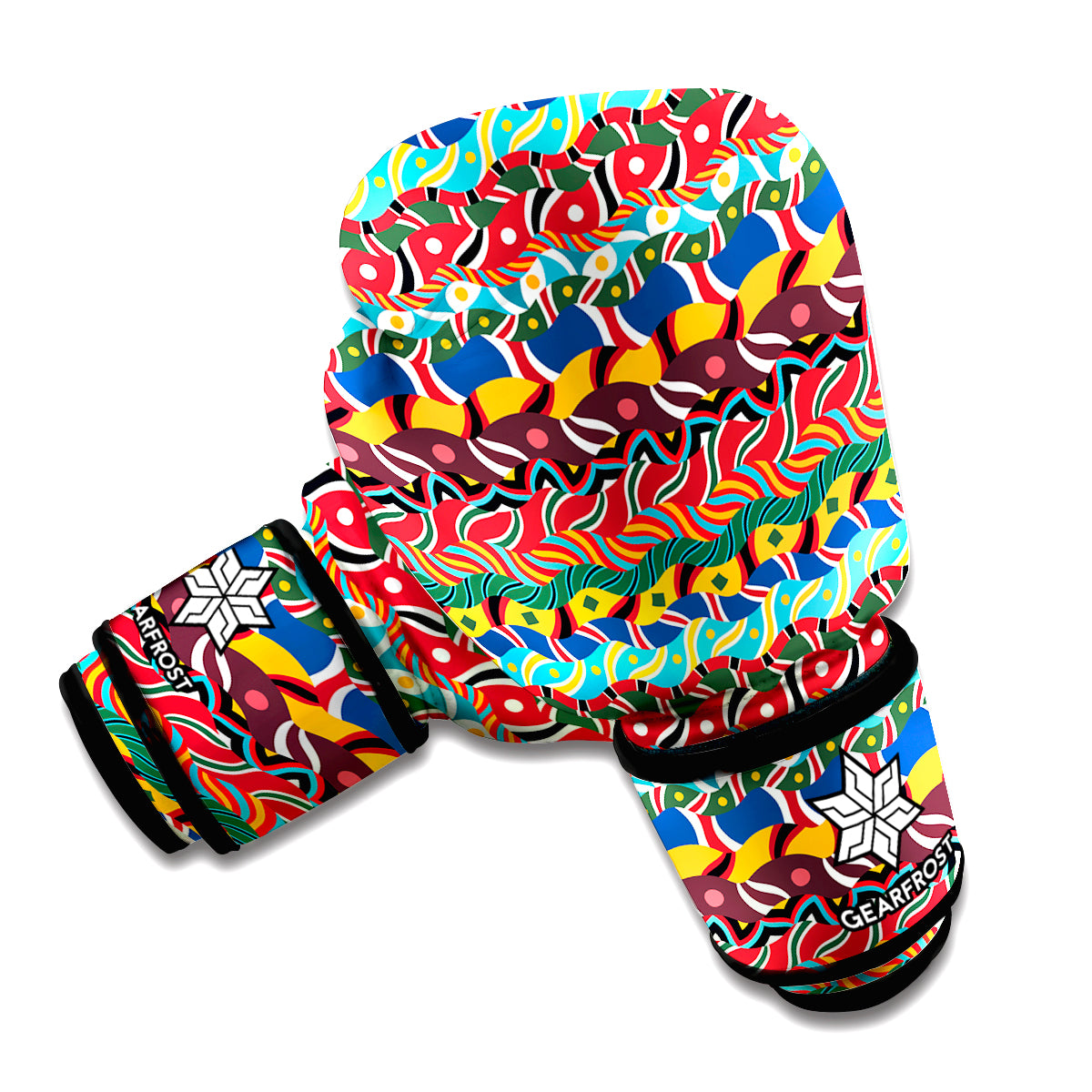 Afro African Ethnic Pattern Print Boxing Gloves