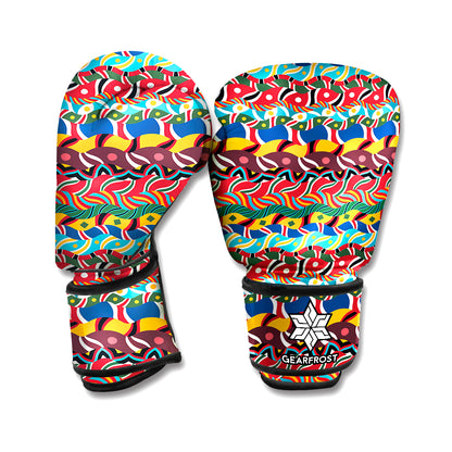 Afro African Ethnic Pattern Print Boxing Gloves