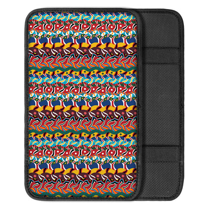 Afro African Ethnic Pattern Print Car Center Console Cover