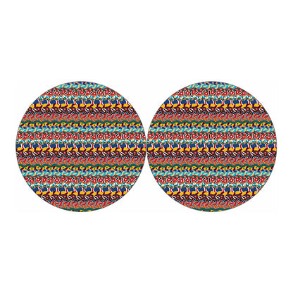 Afro African Ethnic Pattern Print Car Coasters