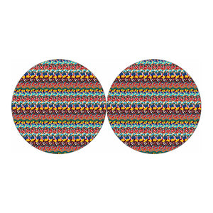 Afro African Ethnic Pattern Print Car Coasters