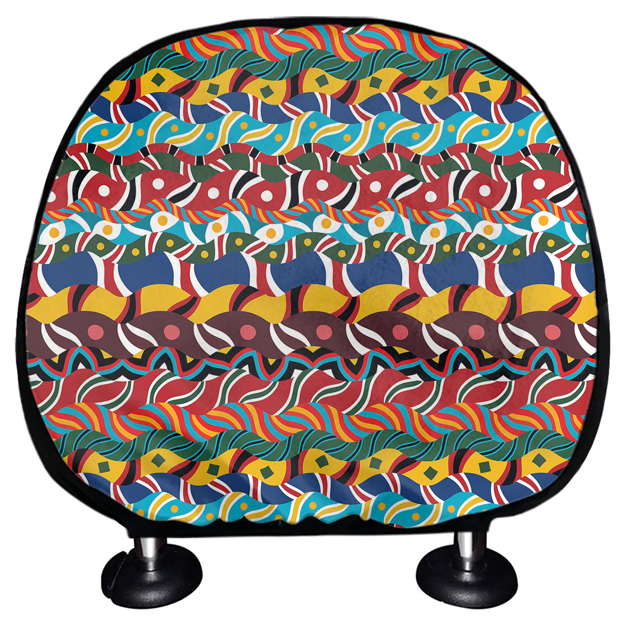 Afro African Ethnic Pattern Print Car Headrest Covers