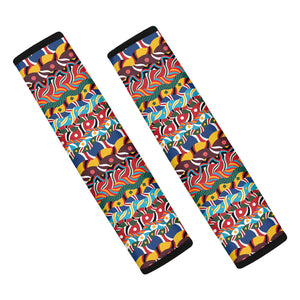 Afro African Ethnic Pattern Print Car Seat Belt Covers
