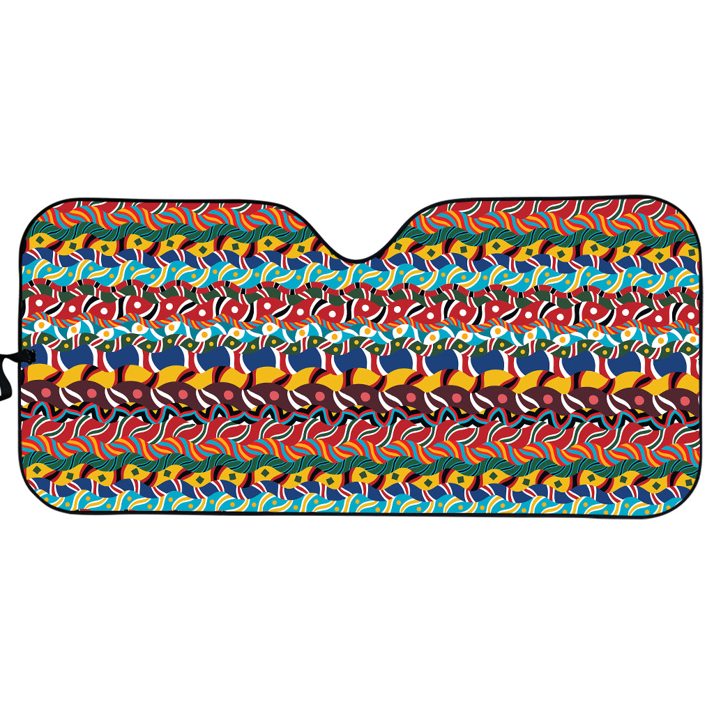 Afro African Ethnic Pattern Print Car Sun Shade