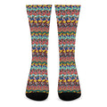 Afro African Ethnic Pattern Print Crew Socks