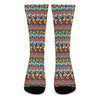 Afro African Ethnic Pattern Print Crew Socks