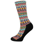 Afro African Ethnic Pattern Print Crew Socks