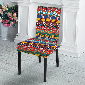 Afro African Ethnic Pattern Print Dining Chair Slipcover