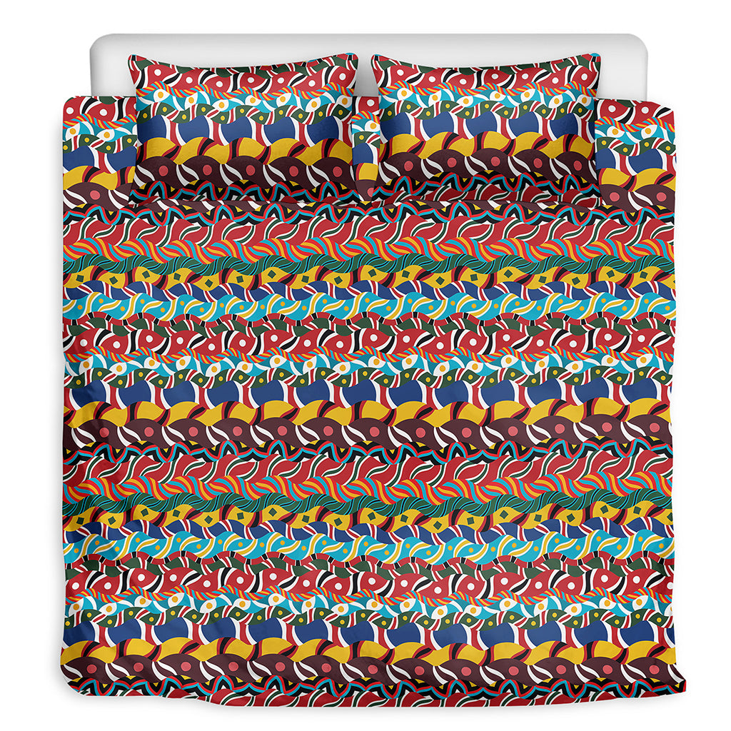 Afro African Ethnic Pattern Print Duvet Cover Bedding Set