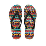 Afro African Ethnic Pattern Print Flip Flops