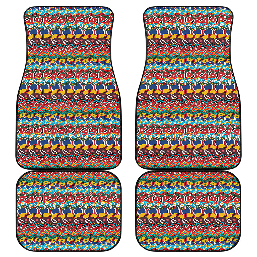 Afro African Ethnic Pattern Print Front and Back Car Floor Mats