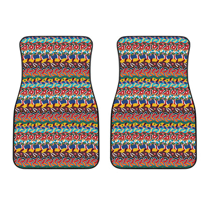Afro African Ethnic Pattern Print Front Car Floor Mats