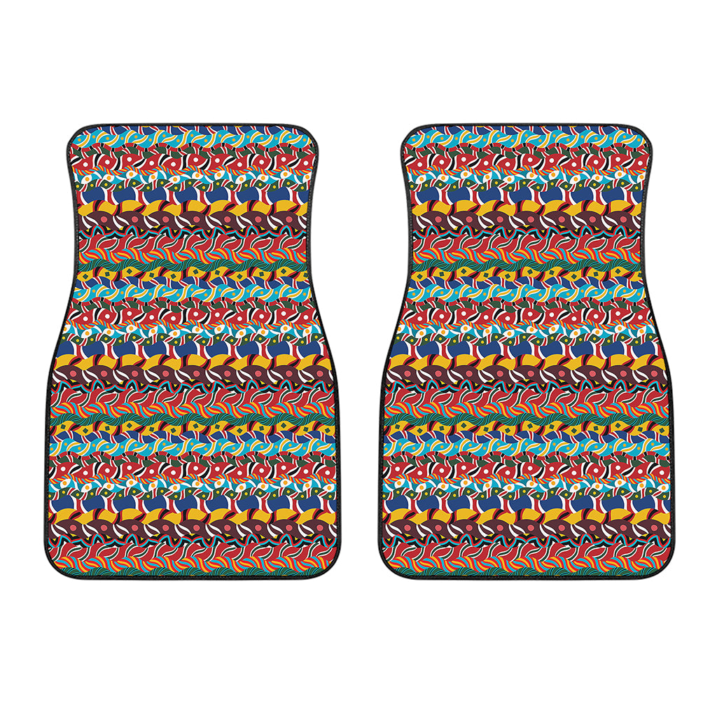 Afro African Ethnic Pattern Print Front Car Floor Mats