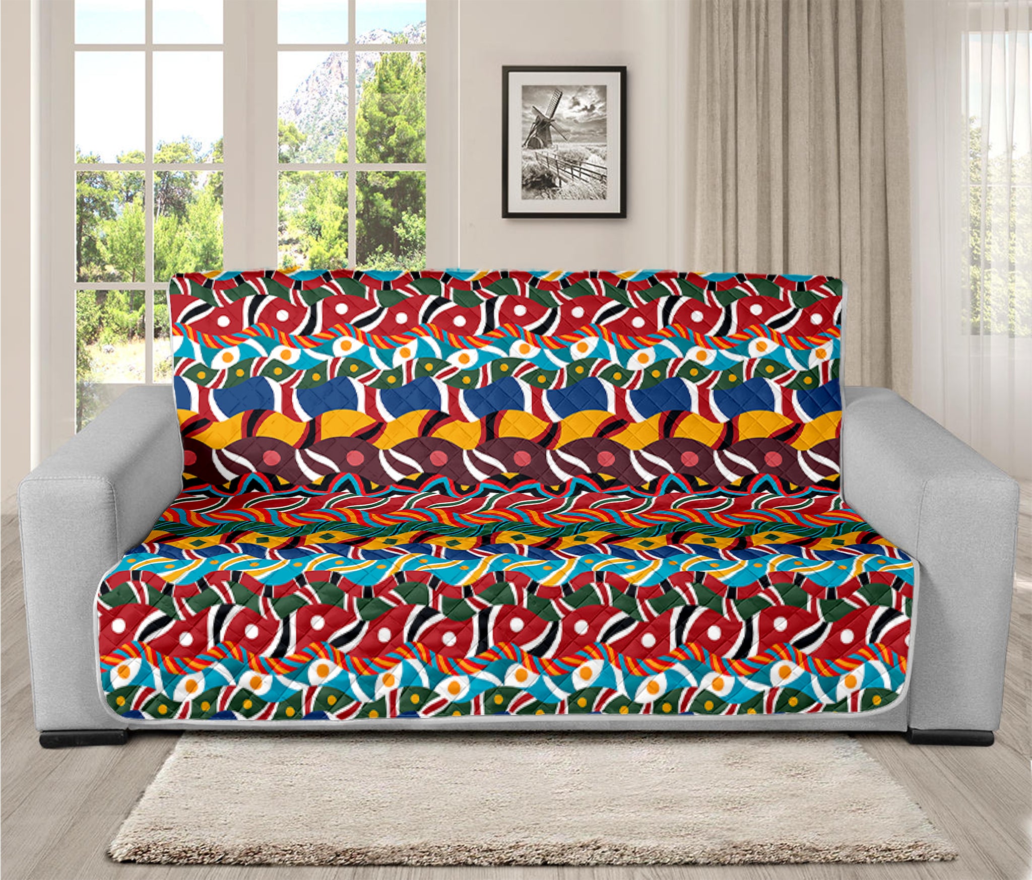 Afro African Ethnic Pattern Print Futon Protector