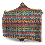 Afro African Ethnic Pattern Print Hooded Blanket