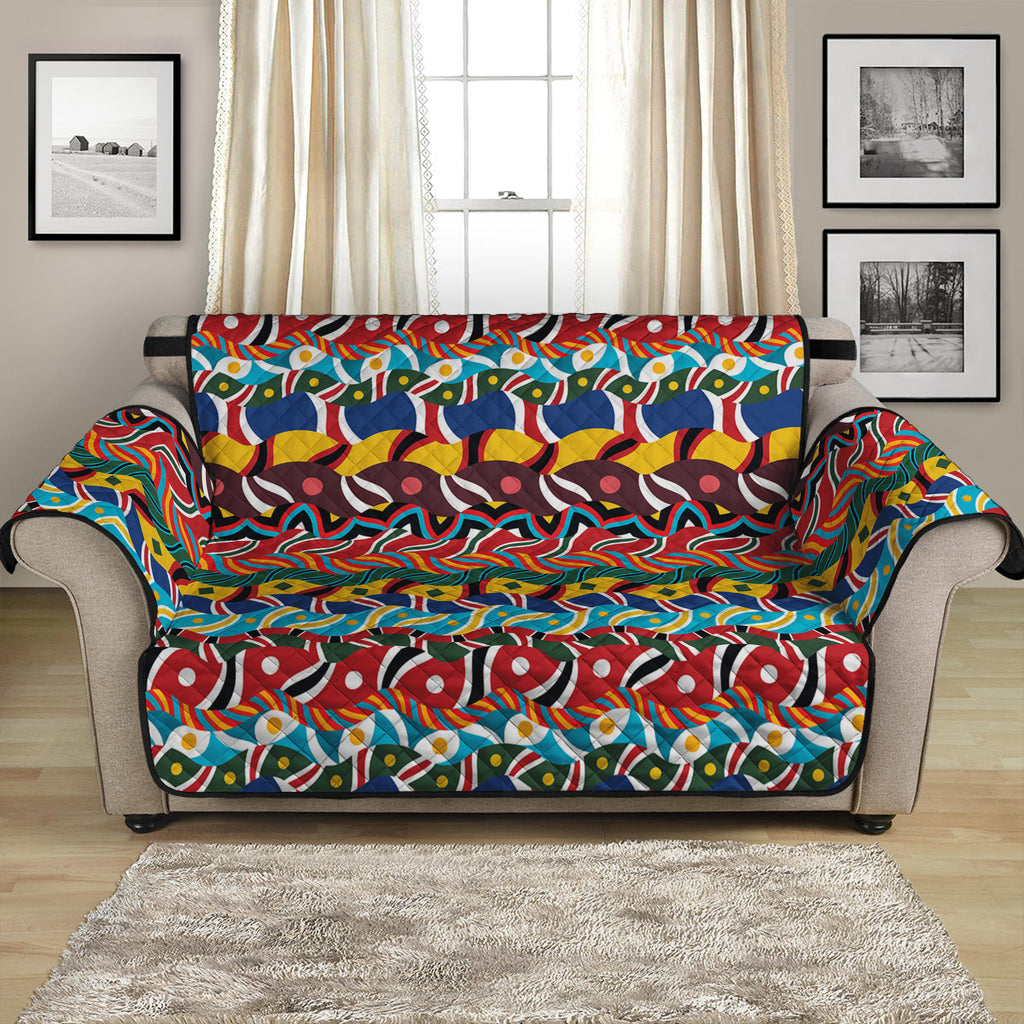 Afro African Ethnic Pattern Print Loveseat Protector