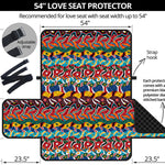 Afro African Ethnic Pattern Print Loveseat Protector