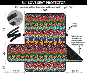 Afro African Ethnic Pattern Print Loveseat Protector