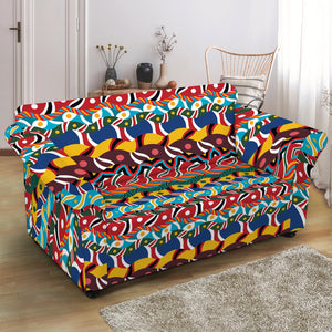 Afro African Ethnic Pattern Print Loveseat Slipcover