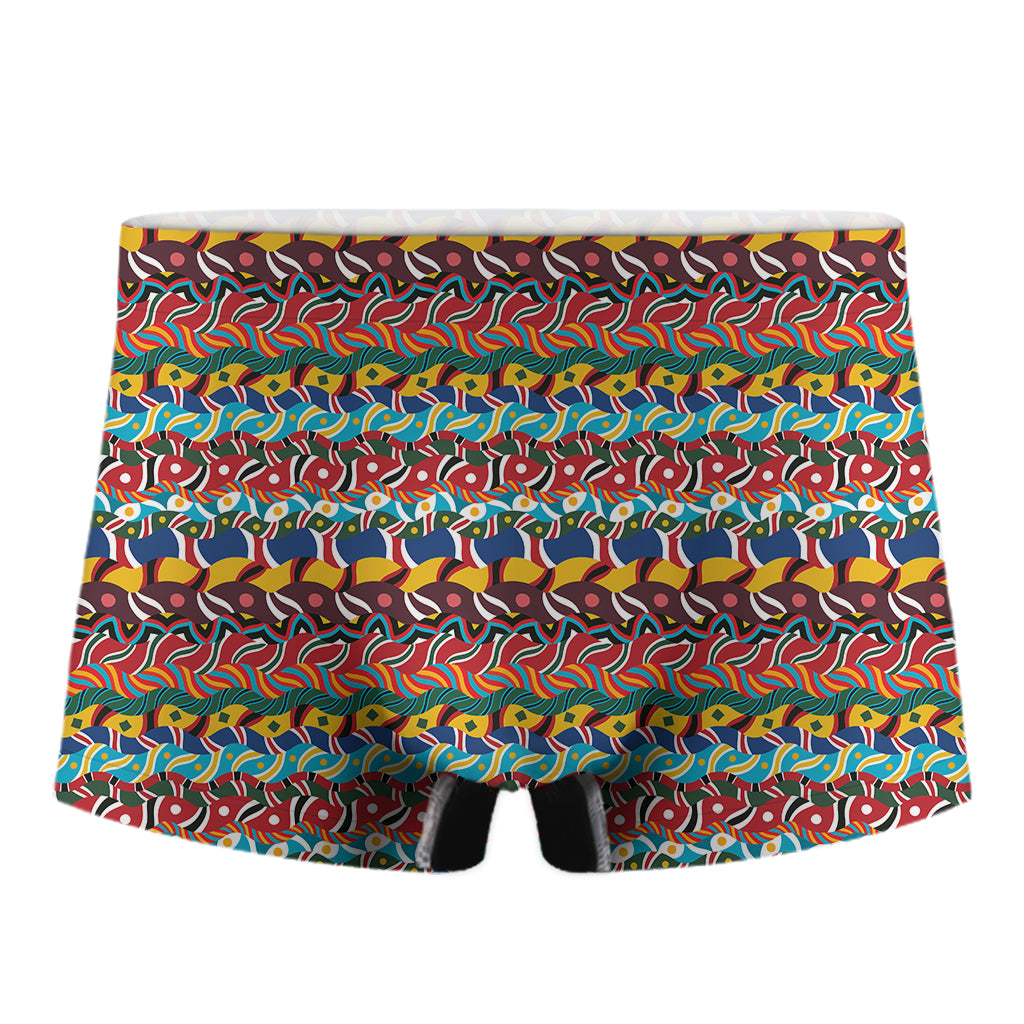 Afro African Ethnic Pattern Print Men's Boxer Briefs