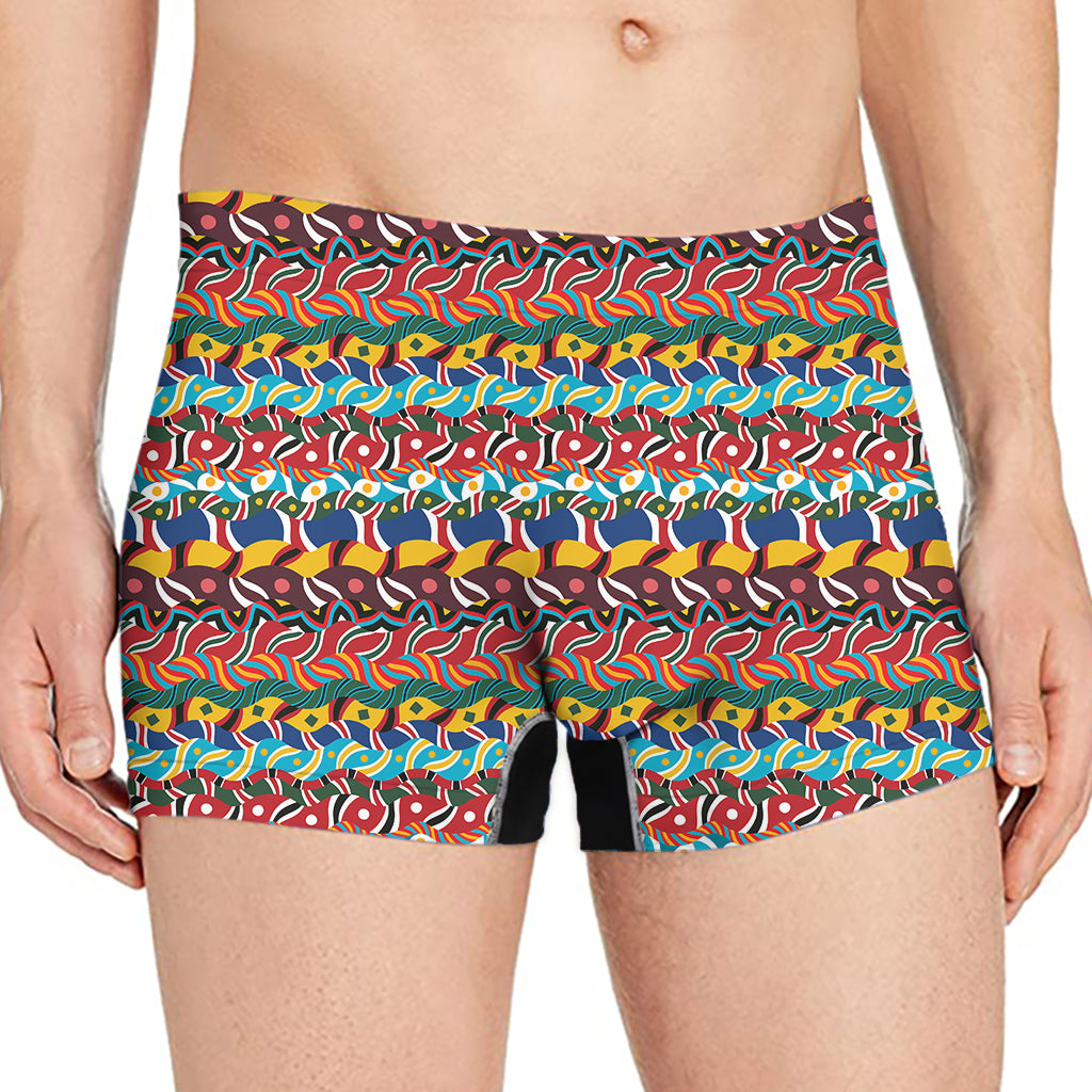 Afro African Ethnic Pattern Print Men's Boxer Briefs