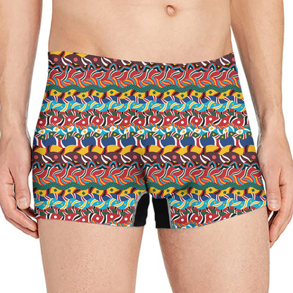 Afro African Ethnic Pattern Print Men's Boxer Briefs
