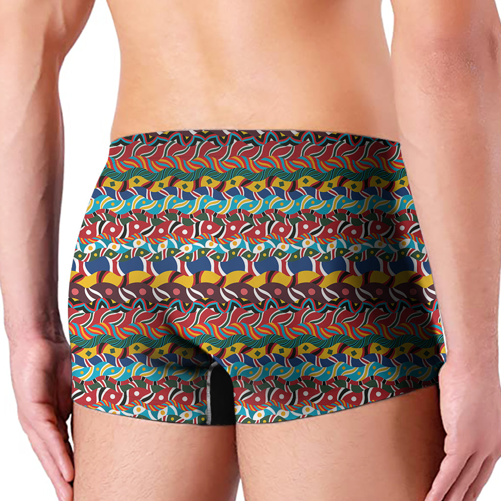 Afro African Ethnic Pattern Print Men's Boxer Briefs