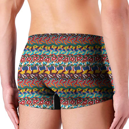 Afro African Ethnic Pattern Print Men's Boxer Briefs