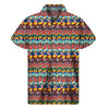 Afro African Ethnic Pattern Print Men's Short Sleeve Shirt