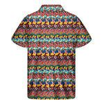 Afro African Ethnic Pattern Print Men's Short Sleeve Shirt