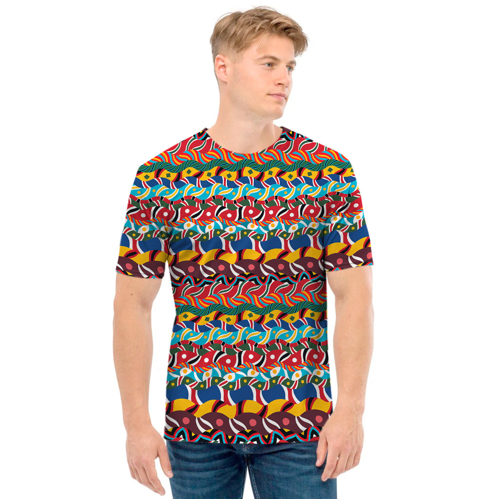 Afro African Ethnic Pattern Print Men's T-Shirt