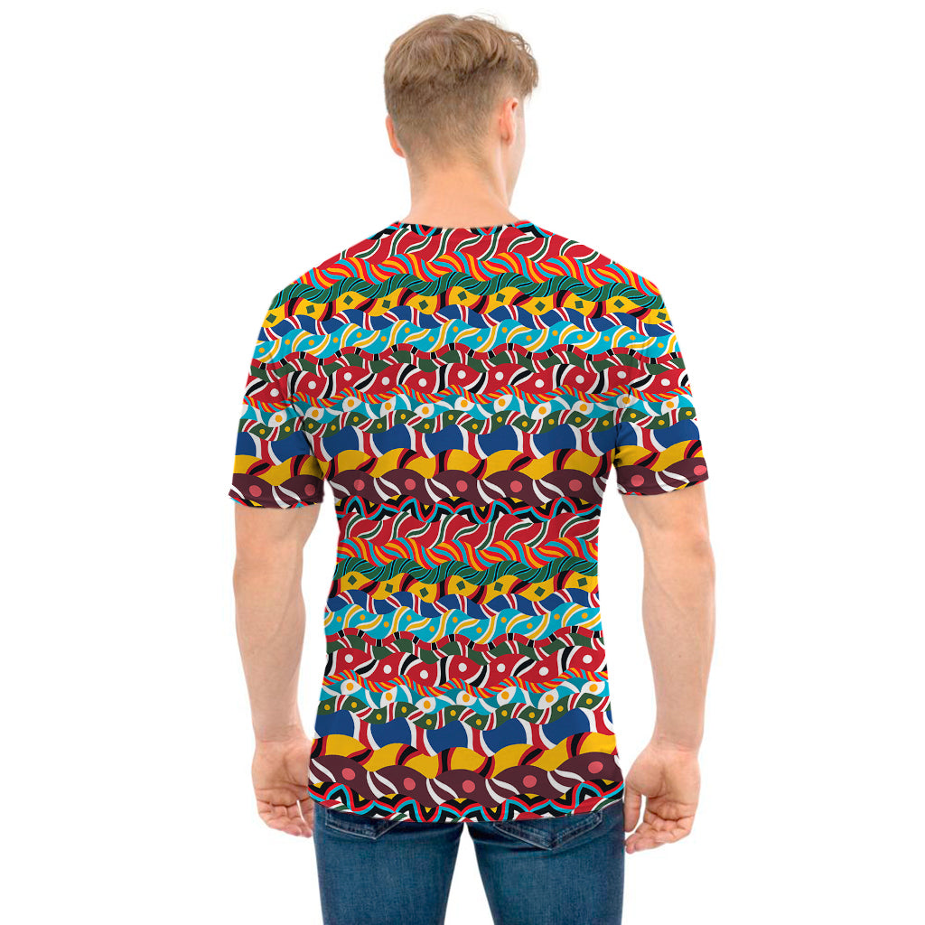 Afro African Ethnic Pattern Print Men's T-Shirt